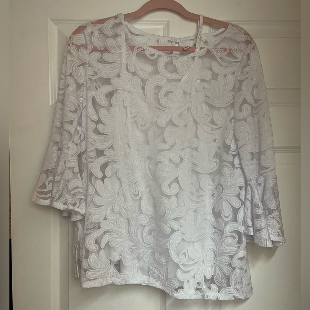 Elegant White Lace Top